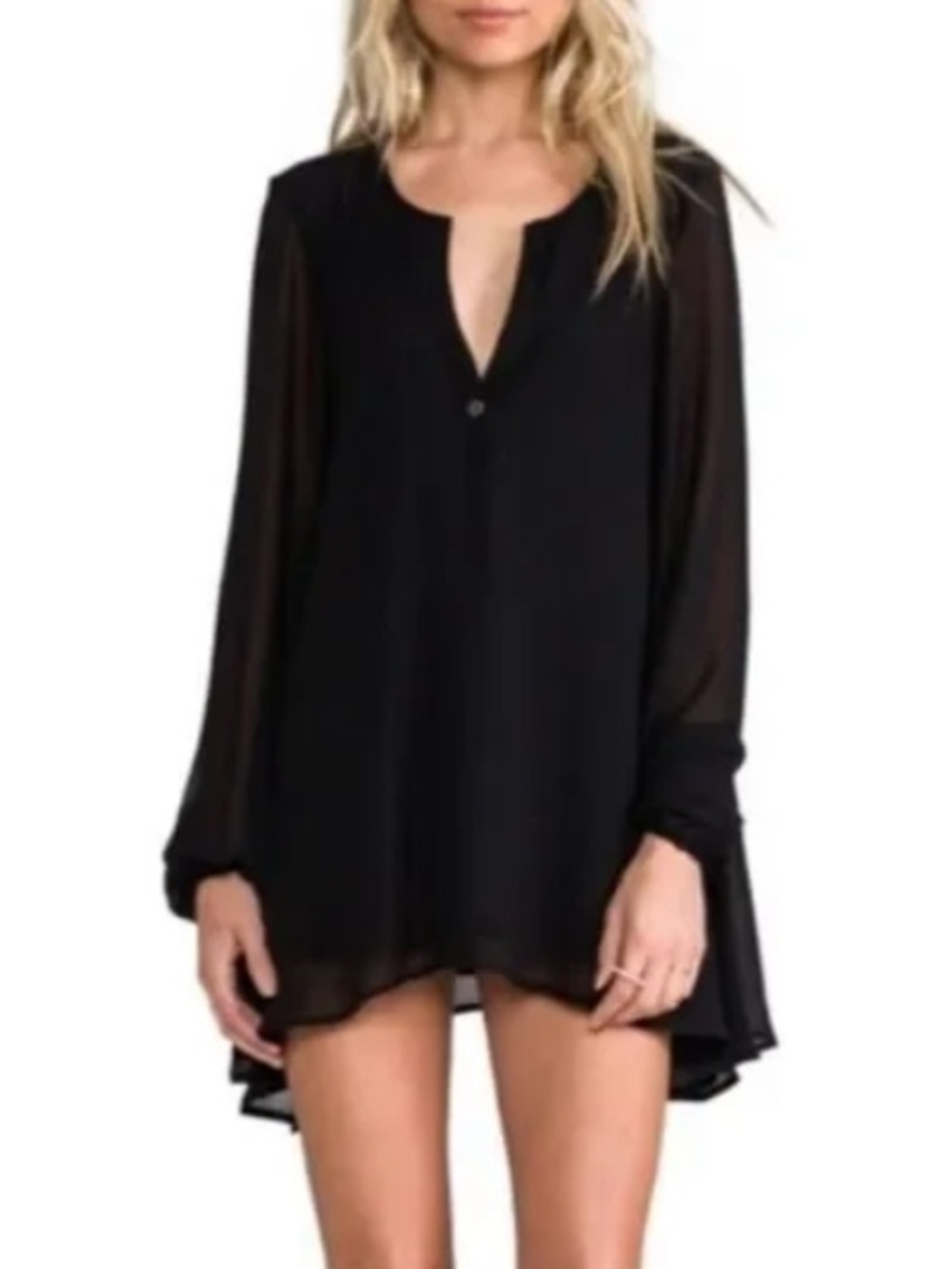 SHOW ME YOUR MUMU Long-Sleeve V-Neck Tunic